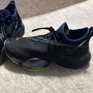 Woman’s Nike Air Zoom Super Rep, size 8.5 black, lime green, purple, & navy blue